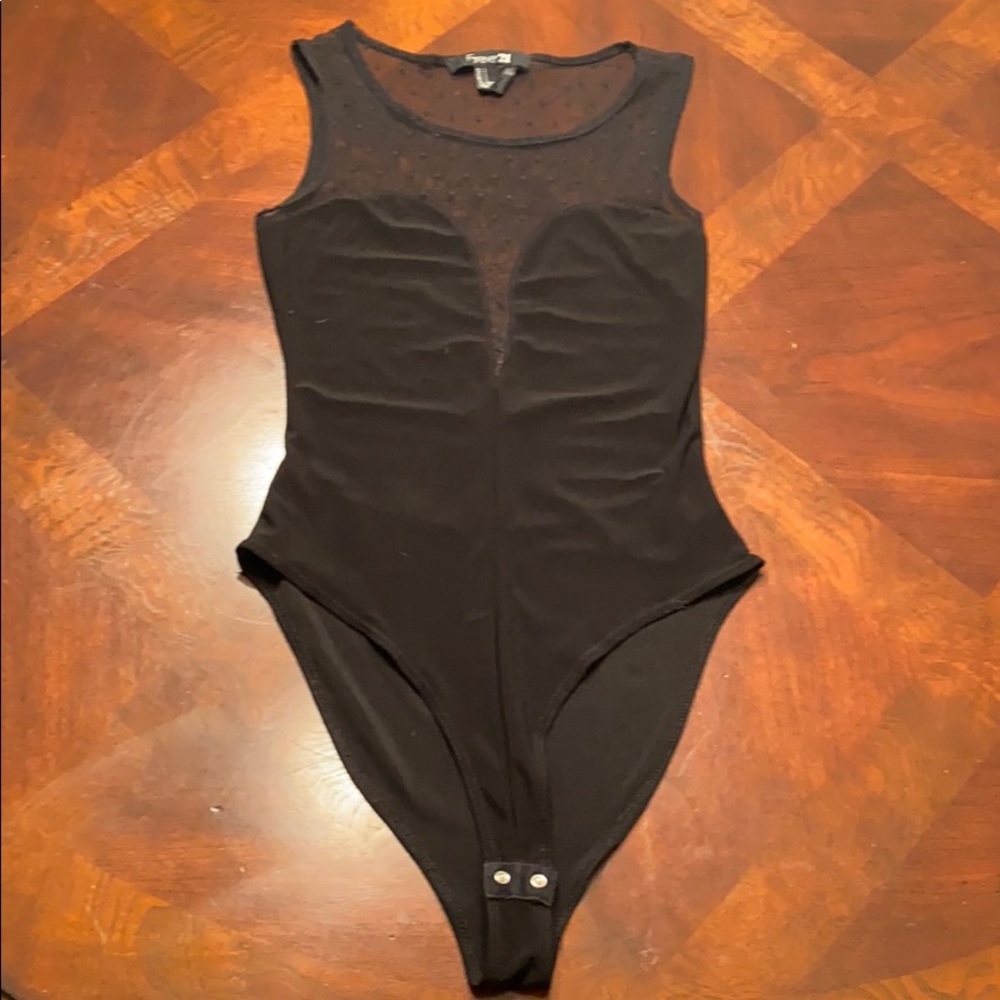 Forever 21 black mesh bodysuit